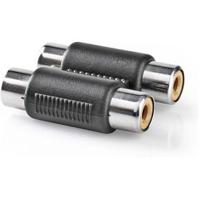 Stereo Audioadapter | 2x RCA female - 2x RCA female | 10 stuks | Zwart - thumbnail