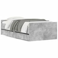 Bedframe met lades betongrijs 90x190 cm - thumbnail