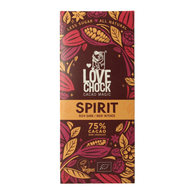 Lovechock Spirit rich dark bio 70 Gram Lovechock Spirit rich dark bio 70 Gram