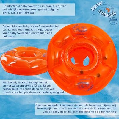 Swimsafe Babyzwemband Flipper Oranje