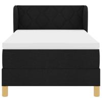 Boxspringbed met matras stof zwart 100x200 cm - thumbnail