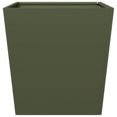 Plantenbak 50x50x50 cm staal olijfgroen