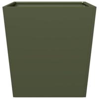 Plantenbak 50x50x50 cm staal olijfgroen - thumbnail