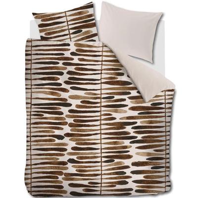 VT wonen VTwonen dekbedovertrek Botanic Stripe Terra 200x200/220 cm