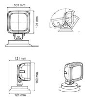 WAS Werkschijnwerper 12 V, 24 V W82 692.4 Verreikend licht (b x h x d) 101 x 148 x 78 mm 2000 lm - thumbnail