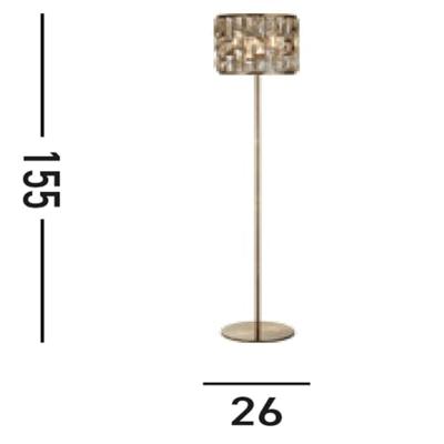 Searchlight Klassieke vloerlampBijou goud - EU6589AB