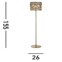 Searchlight Klassieke vloerlampBijou goud - EU6589AB - thumbnail
