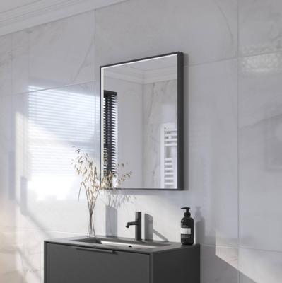 Ben Oblon spiegel met LED verlichting en anti-condens 60x80 cm Mat Zwart