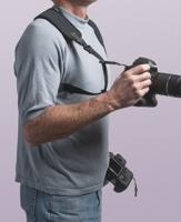 OP/TECH Double Sling camera-servies (houder voor 2 camera's, neopreen) zwart - thumbnail