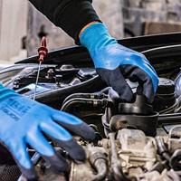 Guide werkhandschoenen - 585 - blauwe latex - waterdicht - maat 9 - thumbnail