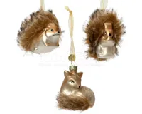 Kerstornament Bosdier Bruin Assorti 1st - thumbnail