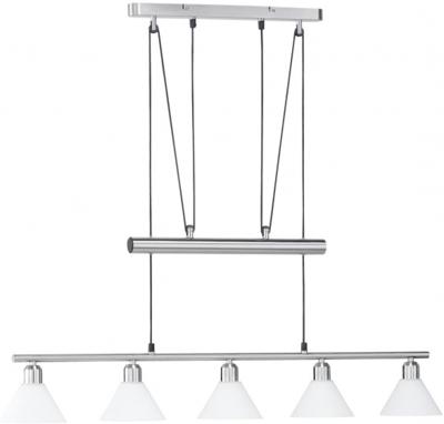 Trio Moderne HanglampSeries 3751 5-lichts nikkel mat - 3751051-07