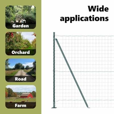VidaXL Hek met paal groen 1,6 x 10 m staal en pvc