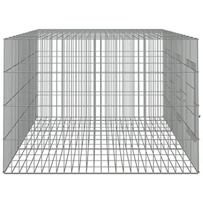 Konijnenkooi met 3 panelen 163x79x54 cm gegalvaniseerd ijzer - thumbnail