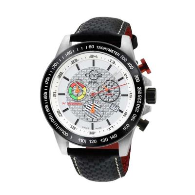 Gevril GV2 Men's Scuderia White Dial Black Leather Chronograph Date Watch 9920 Gevril GV2 Men's Scuderia White Dial Black Leather Chronograph Date Watch 9920