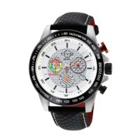 Gevril GV2 Men&apos;s Scuderia White Dial Black Leather Chronograph Date Watch 9920 - thumbnail