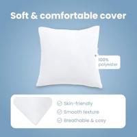 VidaXL Hoofdkussen met kussen 2 pcs wit 61 x 41 x 20 cm polyester - thumbnail