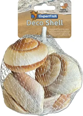 Deco schelp slak bruin-wit 170 gram Superfish - Superfish