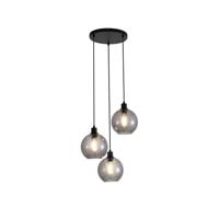 Searchlight HanglampRadiance 3-lichts zwart - 44520-3SM - thumbnail