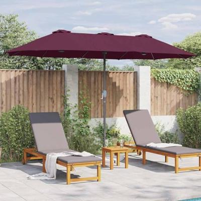Tuinparasol Bordeauxrood 380 x 196 x 235 cm Poedergecoat staal Tuinparasol Bordeauxrood 380 x 196 x 235 cm Poedergecoat staal