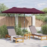 Tuinparasol Bordeauxrood 380 x 196 x 235 cm Poedergecoat staal - thumbnail