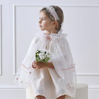 Ginger Ray cape daisy tule wit one size | 4 stuks