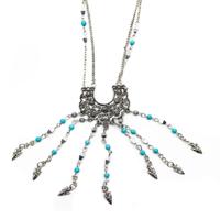 Bohemian Ketting Bloemenpatroon & Speerpunten - thumbnail