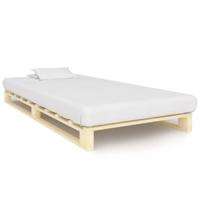 Bedframe pallet massief grenenhout 100x200 cm - thumbnail