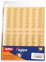 Agipa metallic stickers, blister met 288 stuks, goud en zilver, ster 20 mm - thumbnail