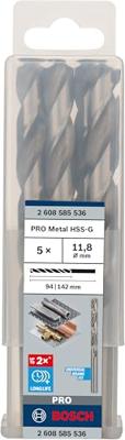 Bosch Accessoires Metaalboren HSS-G, Standard 11,8 x 101 x 151 mm 5st - 2608585536 - thumbnail