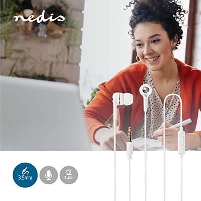 Nedis HPWD2020WT In-ear Bedraad Wit 3.5mm - thumbnail
