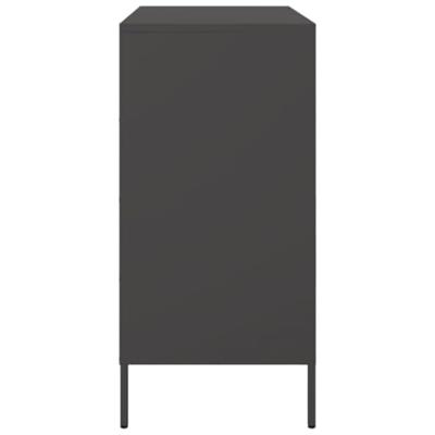 Dressoir 68x39x79 cm staal zwart