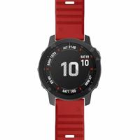 By Qubix - Siliconen bandje - Rood - Compatible met Garmin Tactix 8-51mm - Compatible Garmin bandje - thumbnail