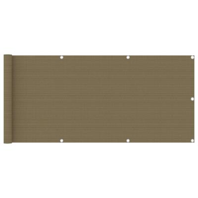 VidaXL Balkonscherm 75x600 cm hdpe taupe