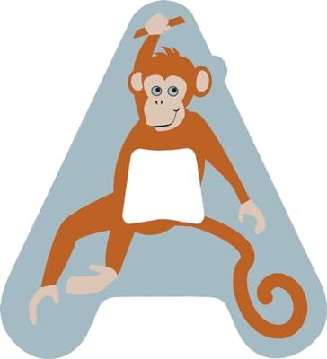 Small Foot - houten dieren kinderletter - a