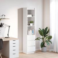 Hoge kast 37,5x35x180 cm spaanplaat wit - thumbnail