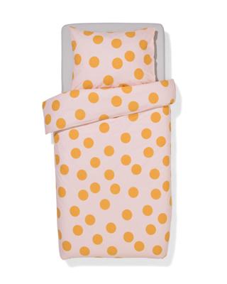HEMA Dekbedovertrek 140x200/220cm zacht katoen stippen roze (lichtroze)