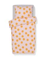 HEMA Dekbedovertrek 140x200/220cm zacht katoen stippen roze (lichtroze) - thumbnail