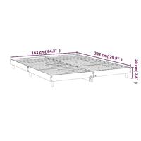 Bedframe bewerkt hout gerookt eikenkleurig 160x200 cm - thumbnail