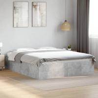Bedframe bewerkt hout betongrijs 150x200 cm - thumbnail