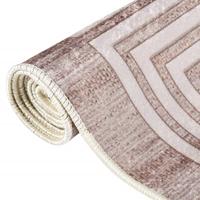 VidaXL Vloerkleed wasbaar anti-slip 80x300 cm beige - thumbnail
