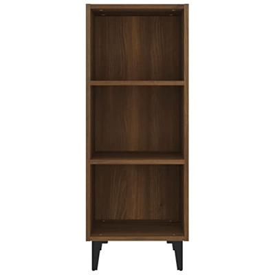 Dressoir 34,5x32,5x90 cm bewerkt hout bruineikenkleurig Dressoir 34,5x32,5x90 cm bewerkt hout bruineikenkleurig