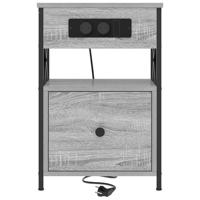 Nachtkastje 2 pcs Grijs sonoma 40 x 31 x 60 cm Bewerkt hout - thumbnail