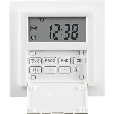 Sygonix SY-4504968 Inbouwtimer Digitaal Weekprogramma 1800 W Countdown-functie, Incl. opzetframe, START/STOP functie, Programmeerfunctie, Toevalsfunctie,