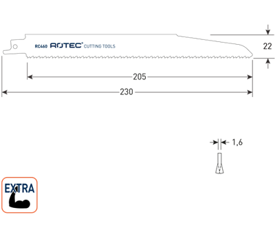 Rotec Reciprozagen RC460 / 1120CF (VPE 5 stuks) - 5250460 Rotec Reciprozagen RC460 / 1120CF (VPE 5 stuks) - 5250460