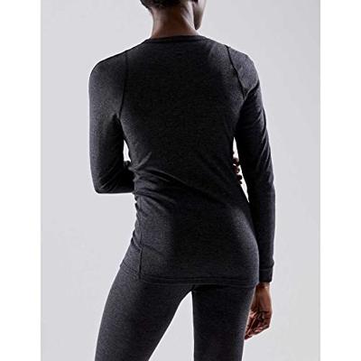 Craft Core Wool Merino LS Thermoshirt Dames Black Melange XL - thumbnail