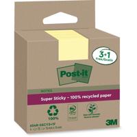 Memoblok 3M Post-it 654 RSSCOL 76x76mm geel 3+1 gratis - thumbnail