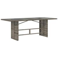 9-delige Tuinset met kussens poly rattan grijs - thumbnail