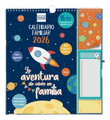 Muurkalender Finocam Multicolour Papier 2025-2026 30 x 21 cm 21,5 x 32,5 cm - thumbnail