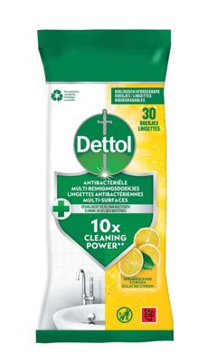 Reinigingsdoekjes dettol antibacterieël citrus 30